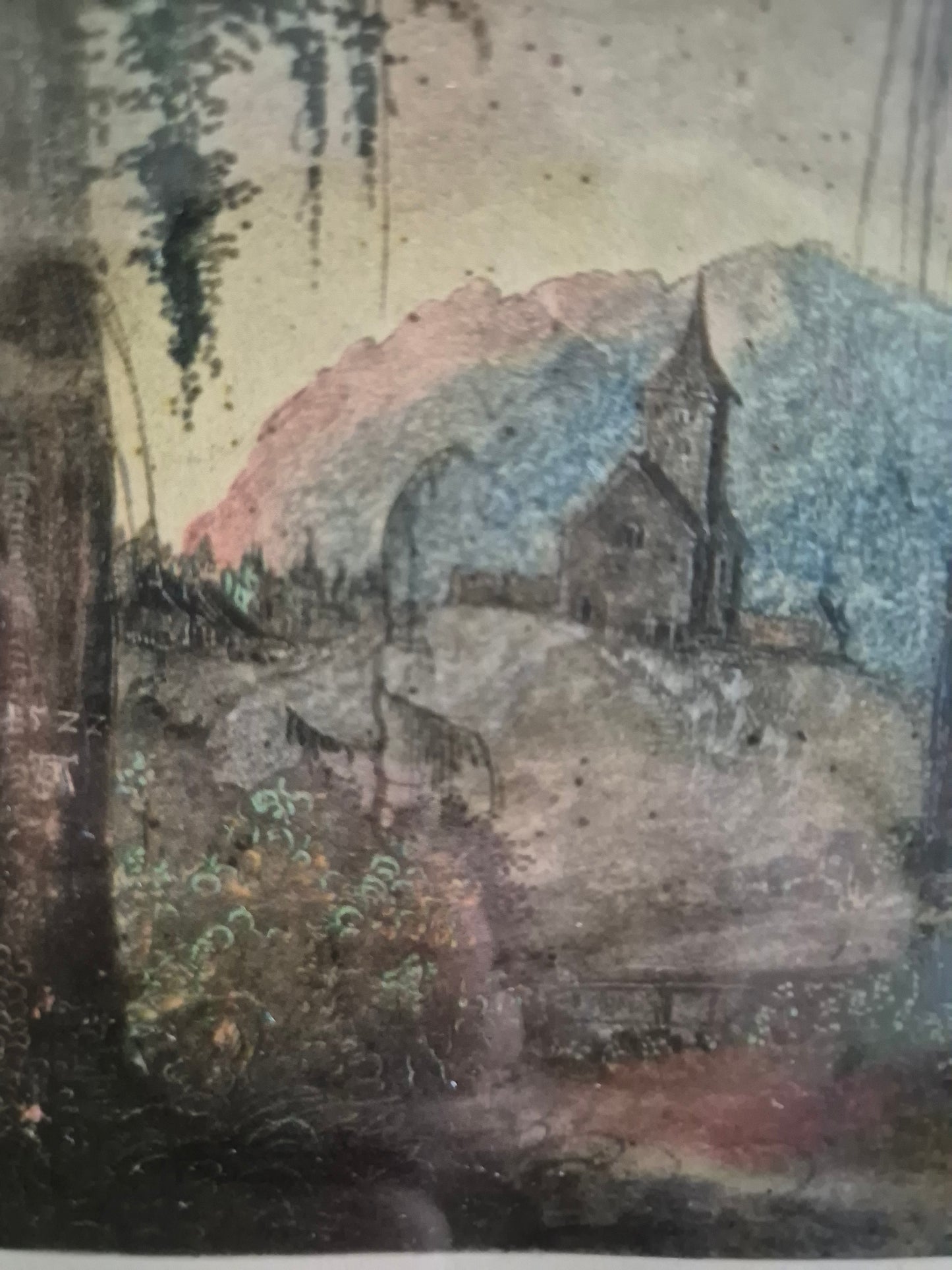 Albrecht Altdorfer (1480–1538) Kunstdruck Landschaft mit Kirche 28x35,5 cm