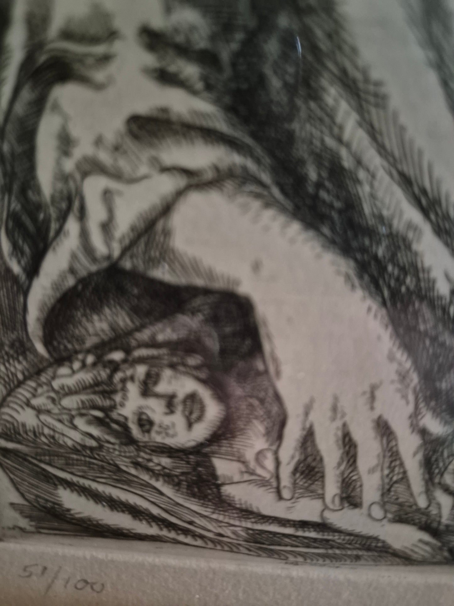 Original Radierung (1968) Porträt Handsigniert Nummeriert 51/100