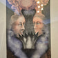 S. Melchert (1973) Lithographie Surrealistische Doppelfigur 32,5x42,5 cm