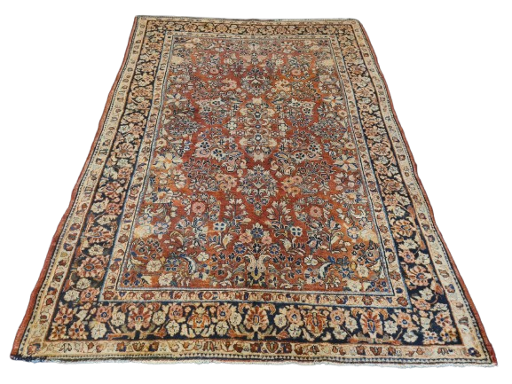 Perser Teppich Orientteppich Sarough US Reimport Handgeknüpfter Teppich antik 236x164cm