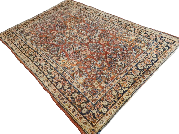 Perser Teppich Orientteppich Sarough US Reimport Handgeknüpfter Teppich antik 236x164cm