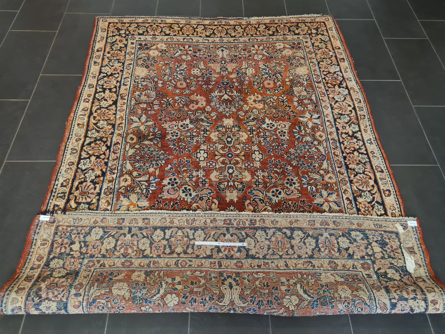 Perser Teppich Orientteppich Sarough US Reimport Handgeknüpfter Teppich antik 236x164cm