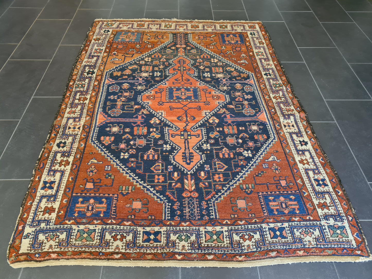 Perserteppich Orientteppich Handgeknüpfter Teppich antik Malaya 201x148cm