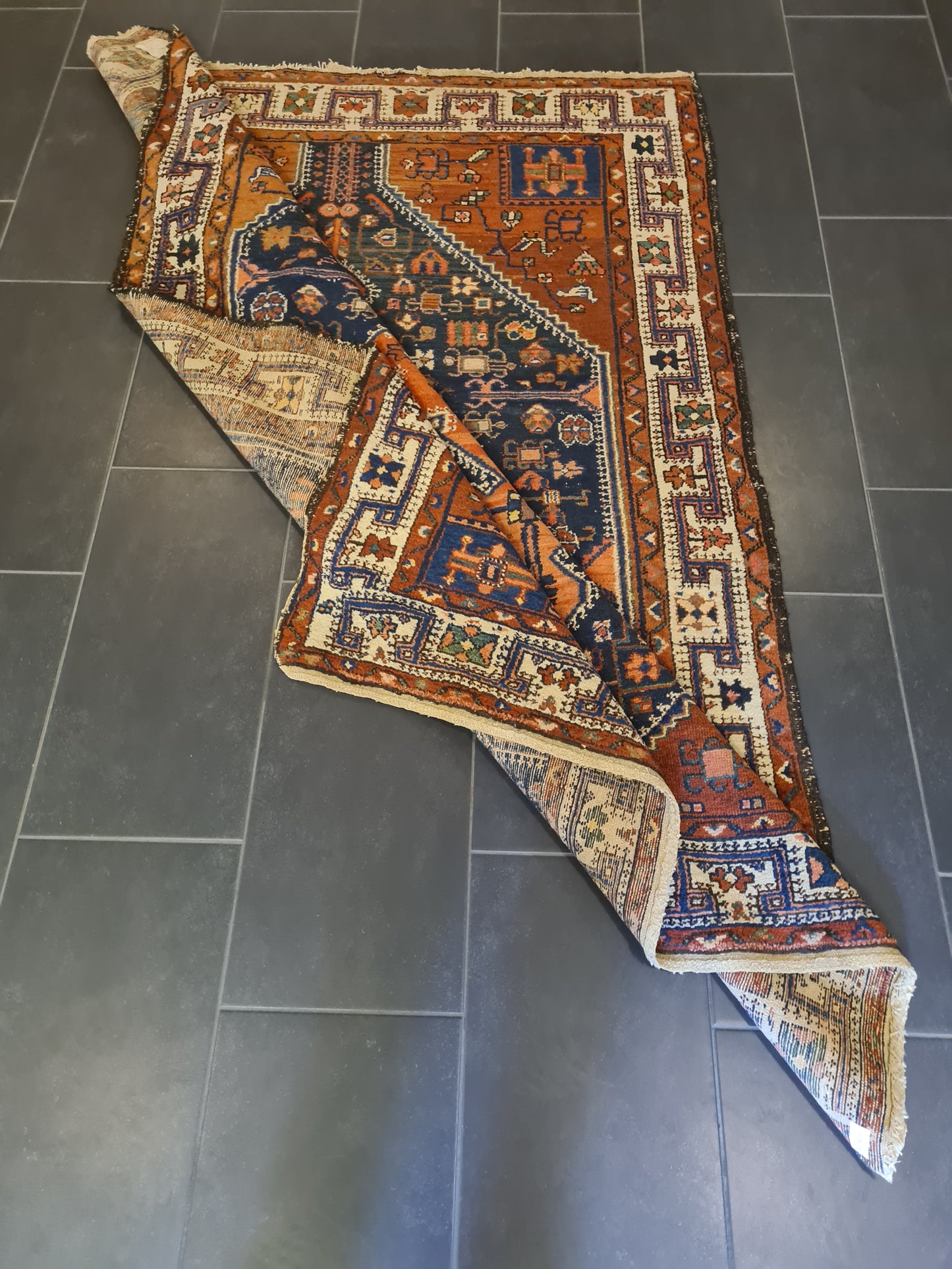 Perserteppich Orientteppich Handgeknüpfter Teppich antik Malaya 201x148cm