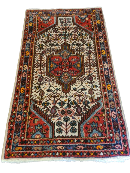 Perserteppich Orientteppich Handgeknüpfter Malaya Teppich antik fein 130x75cm