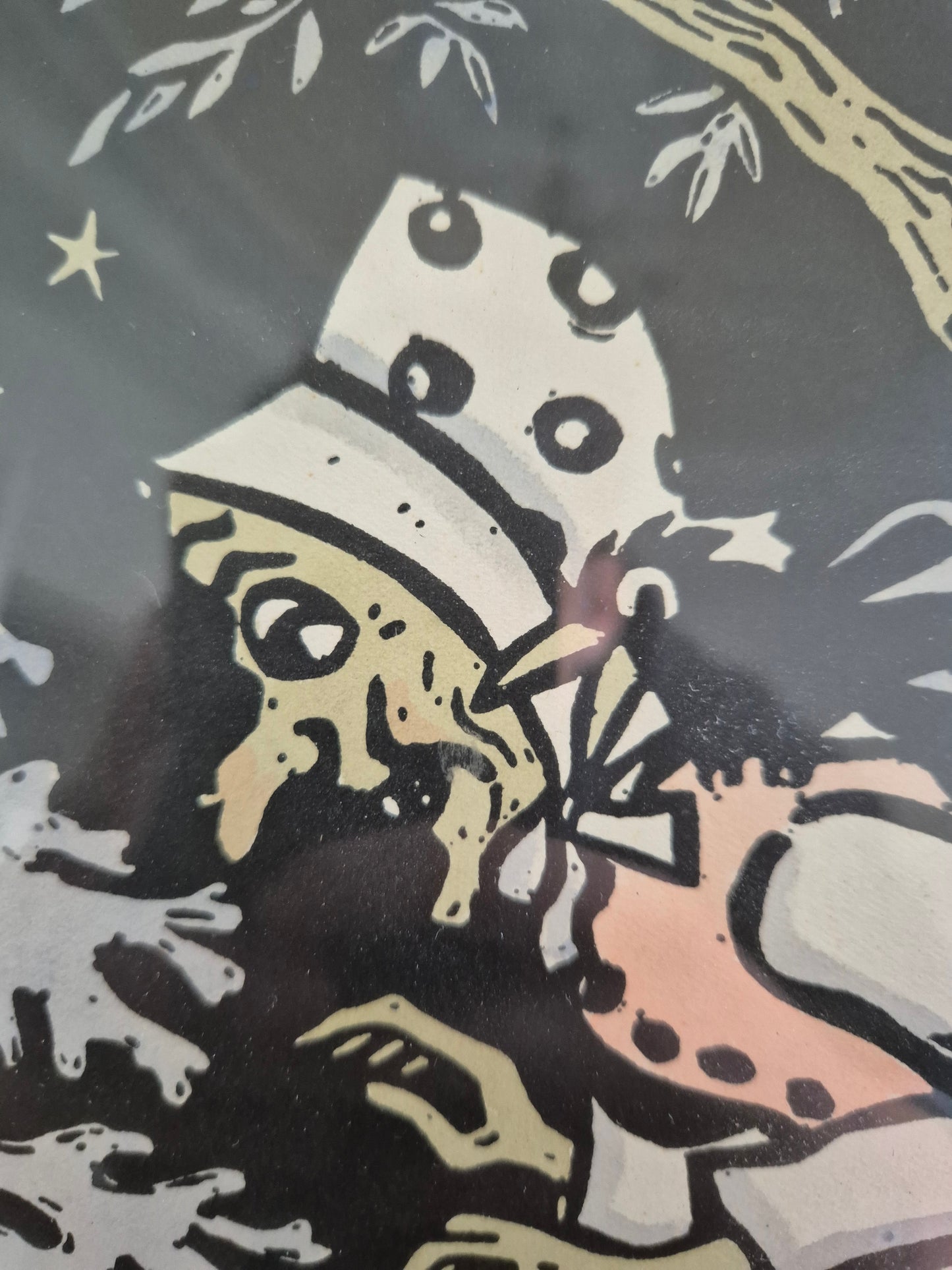 Hänsel und Gretel Original Holzschnitt Handsigniert 38x44cm