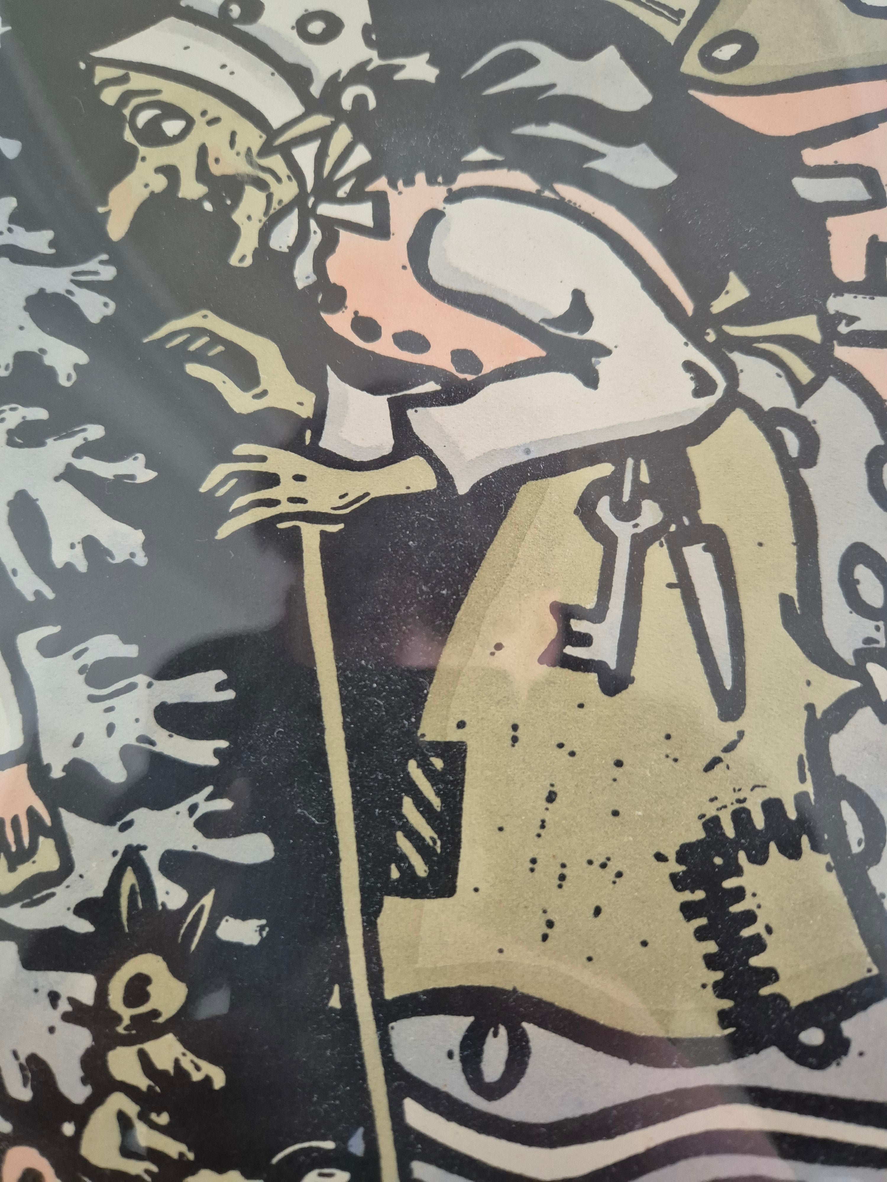 Hänsel und Gretel Original Holzschnitt Handsigniert 38x44cm