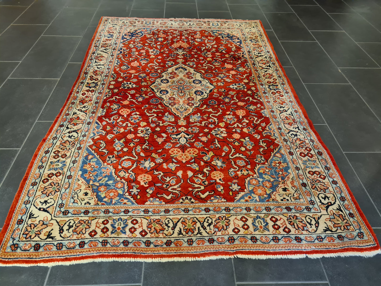 Perserteppich Orientteppich Handgeknüpfter Teppich Sarough fein 212x137cm