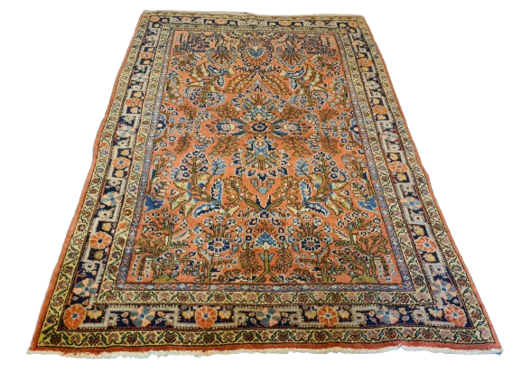 Perserteppich Orientteppich Handgeknüpfter Teppich US Sarough reimport 156x108cm