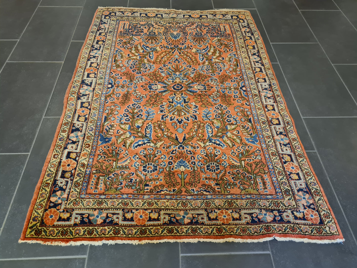 Perserteppich Orientteppich Handgeknüpfter Teppich US Sarough reimport 156x108cm