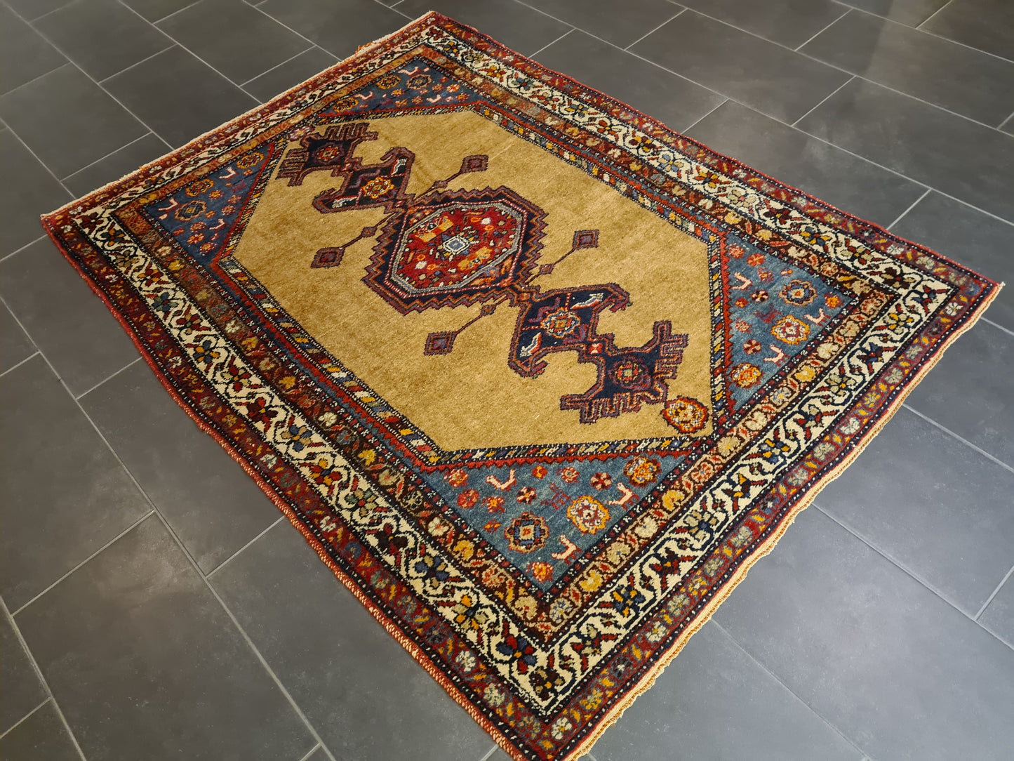 Perserteppich Orientteppich Handgeknüpfter Teppich Malaya antik 196x144cm