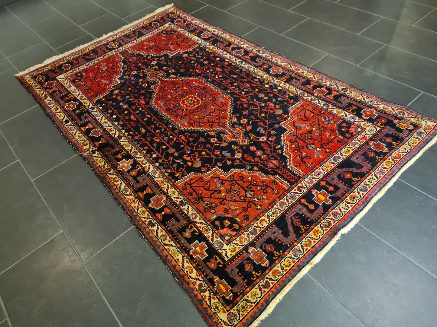 Perserteppich Orientteppich Handgeknüpfter Teppich Malaya antik fein 226x140cm