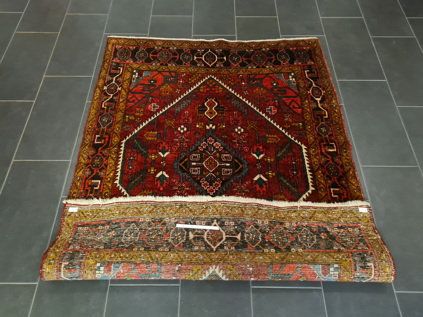 Perserteppich Orientteppich Handgeknüpfter Teppich Bidjar antik fein 196X145cm