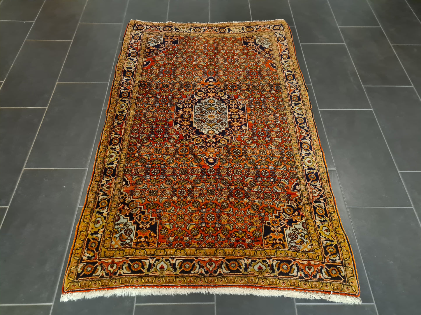 Perserteppich Orientteppich Handgeknüpfter Teppich Bidjar 183x115cm