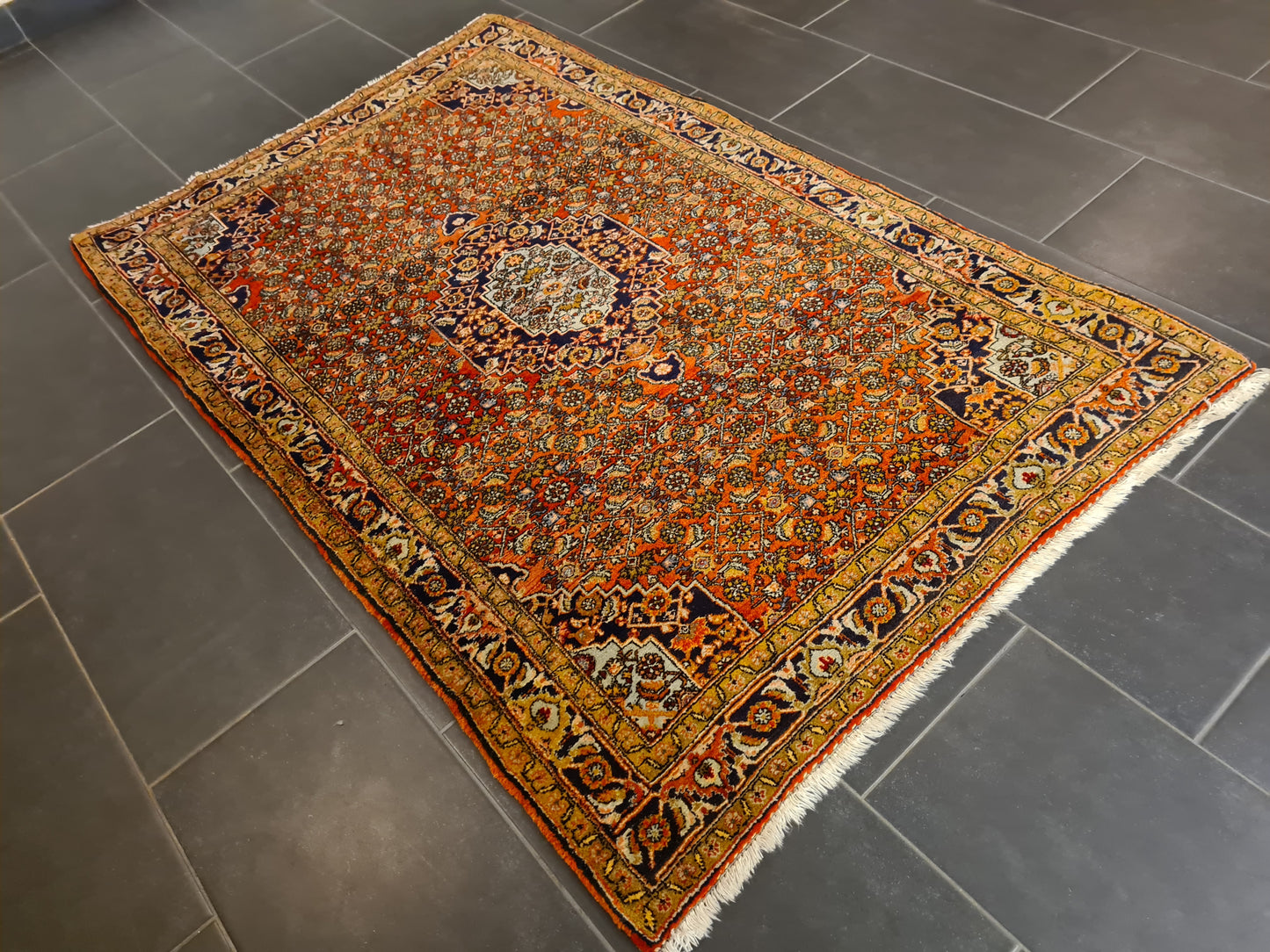 Perserteppich Orientteppich Handgeknüpfter Teppich Bidjar 183x115cm