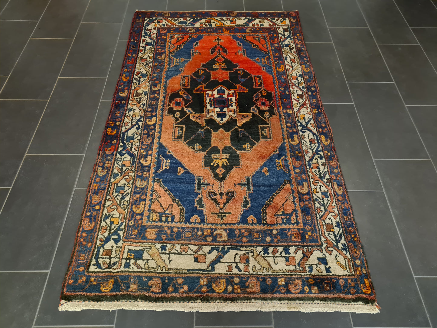 Perserteppich Orientteppich Handgeknüpfter Malaya Teppich antik fein 215x126cm