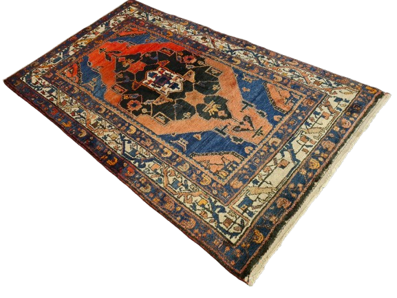 Perserteppich Orientteppich Handgeknüpfter Malaya Teppich antik fein 215x126cm