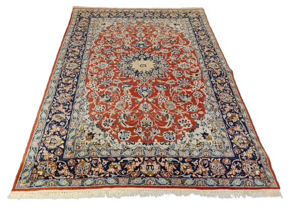 Perserteppich Orientteppich Handgeknüpfter Teppich Isfahan fein 212x155cm