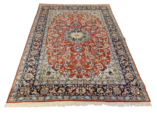 Perserteppich Orientteppich Handgeknüpfter Teppich Isfahan fein 212x155cm