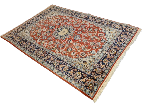 Perserteppich Orientteppich Handgeknüpfter Teppich Isfahan fein 212x155cm