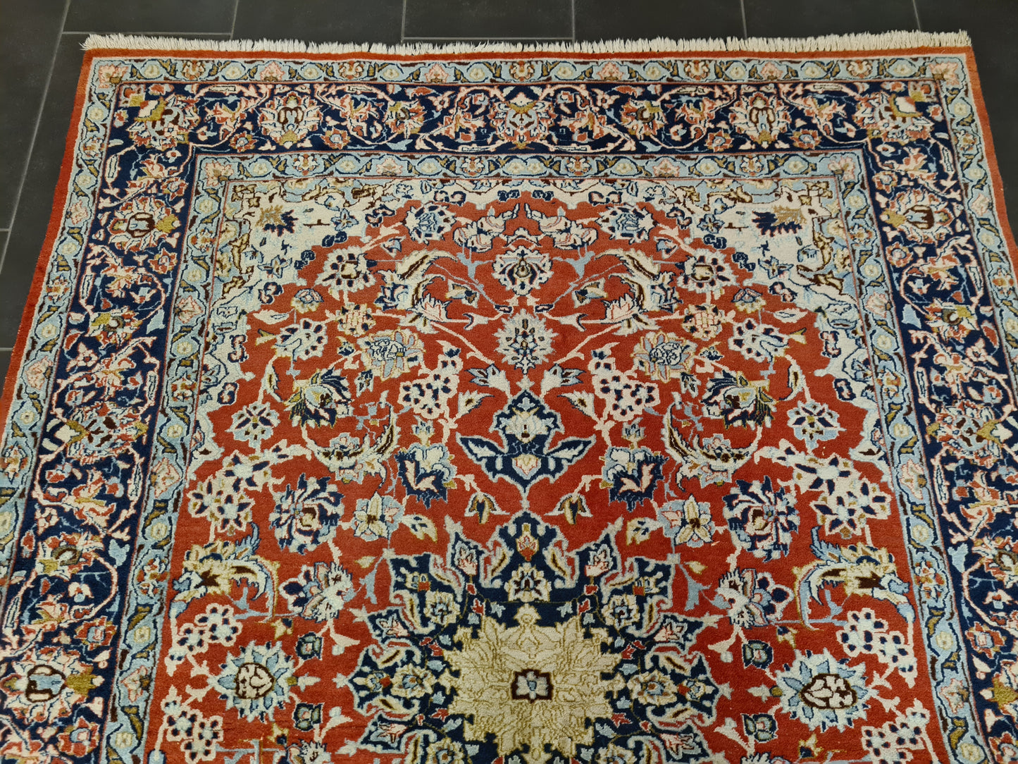 Perserteppich Orientteppich Handgeknüpfter Teppich Isfahan fein 212x155cm