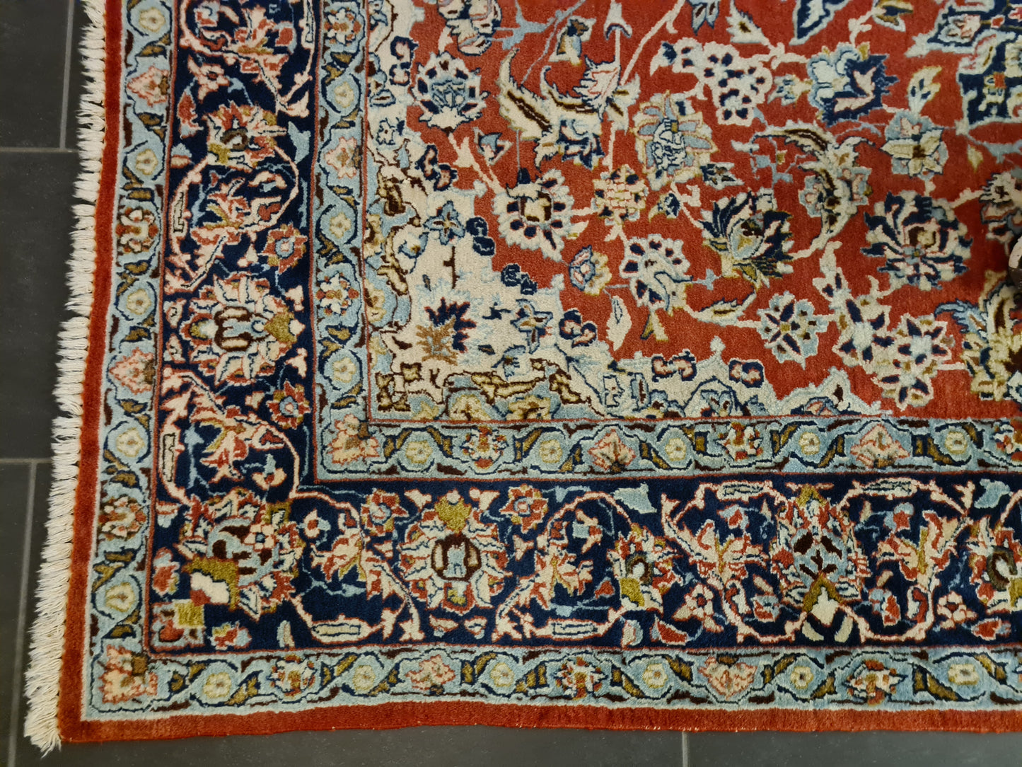 Perserteppich Orientteppich Handgeknüpfter Teppich Isfahan fein 212x155cm