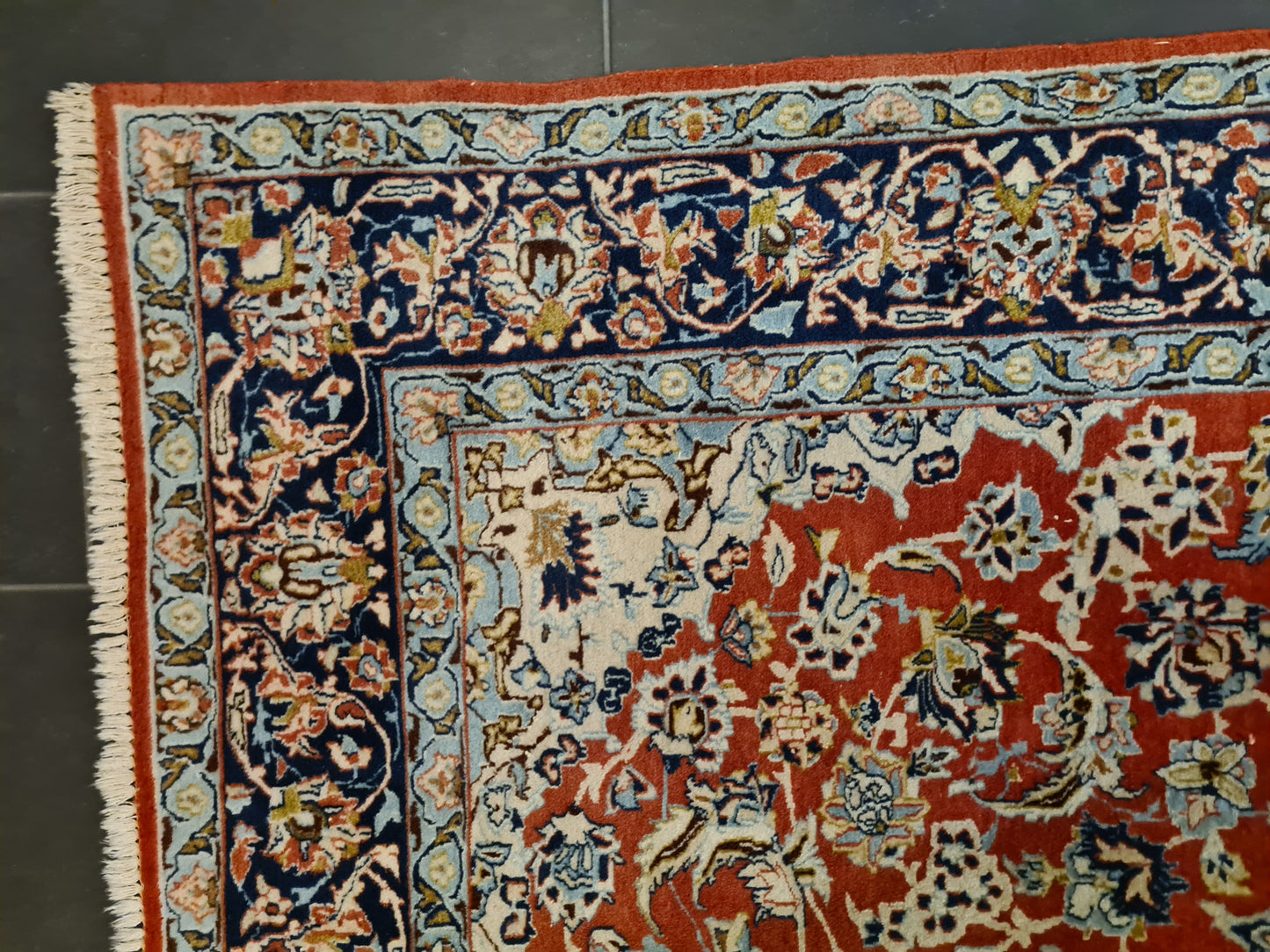 Perserteppich Orientteppich Handgeknüpfter Teppich Isfahan fein 212x155cm