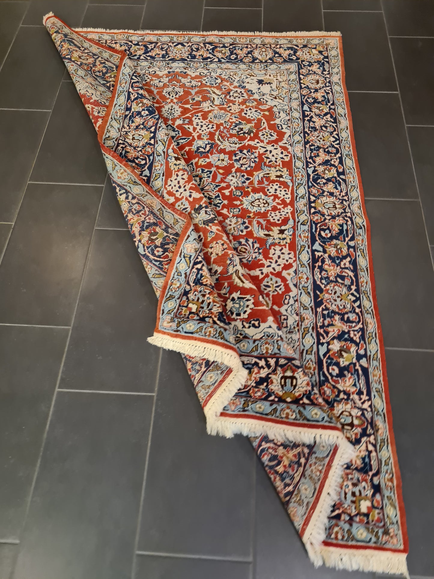 Perserteppich Orientteppich Handgeknüpfter Teppich Isfahan fein 212x155cm