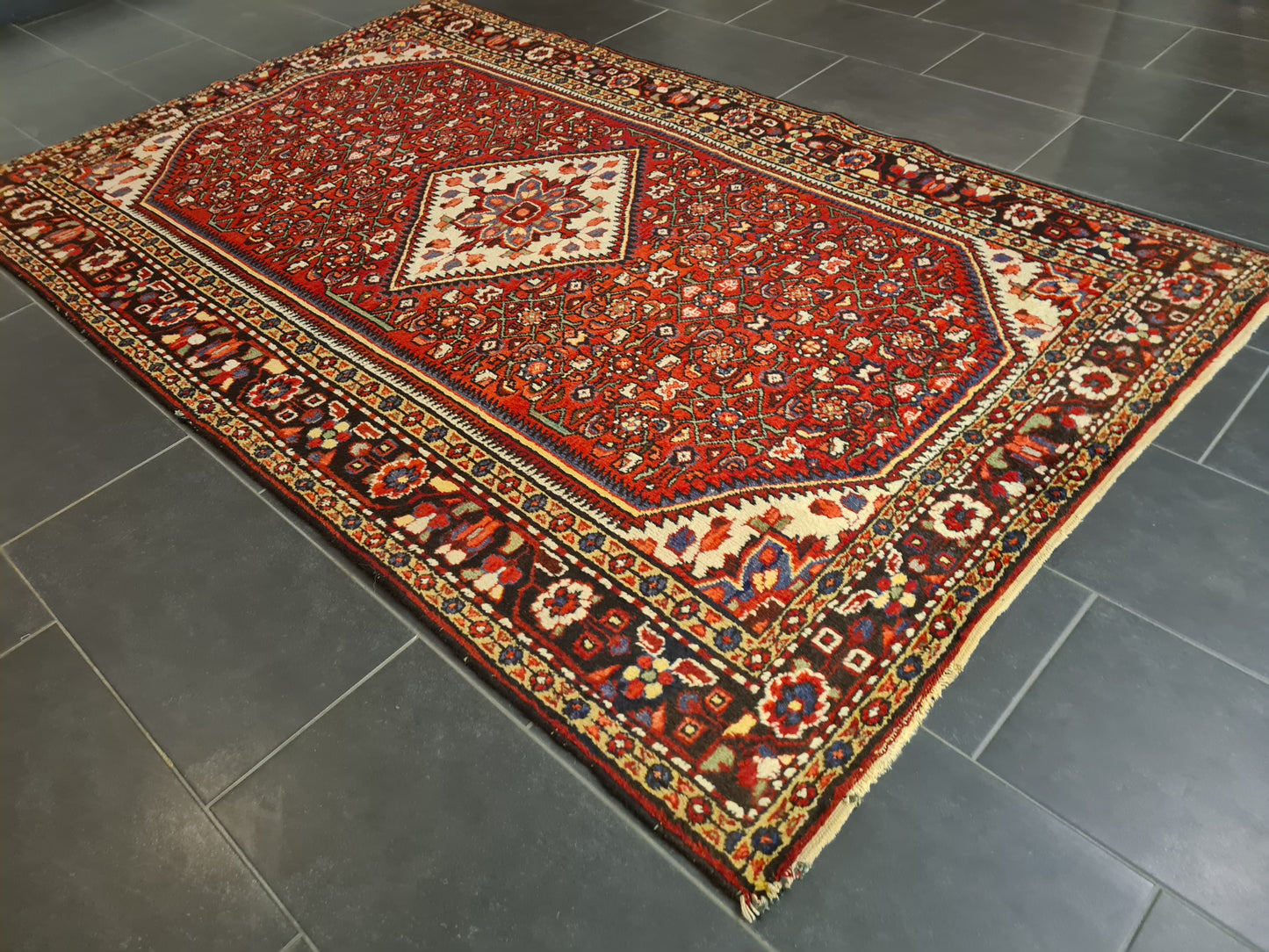 Perserteppich Orientteppich Handgeknüpfter Teppich Malaya antik 239x147cm