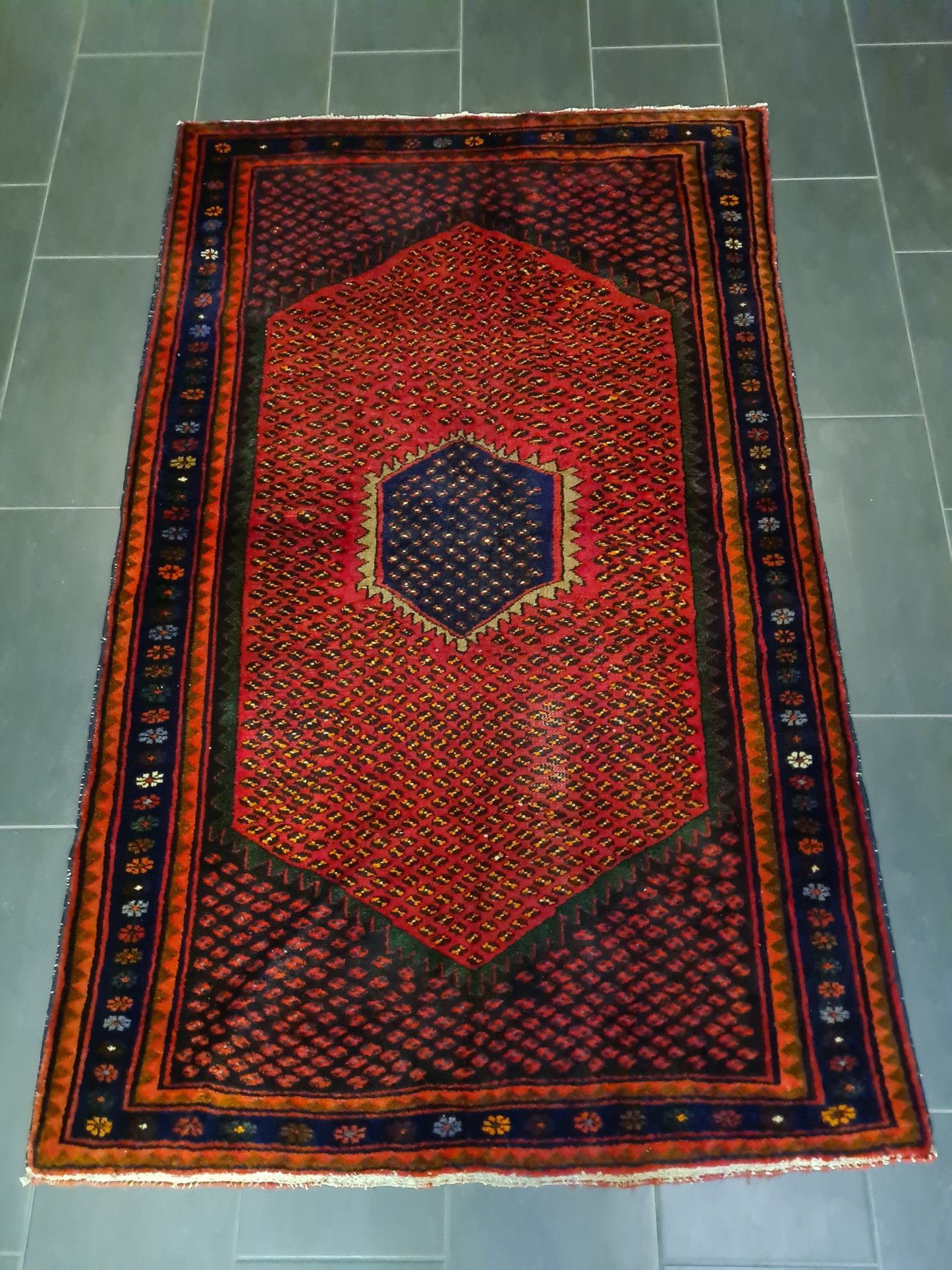 Perserteppich Orientteppich Handgeknüpfter Teppich Malaya antik 210x130cm