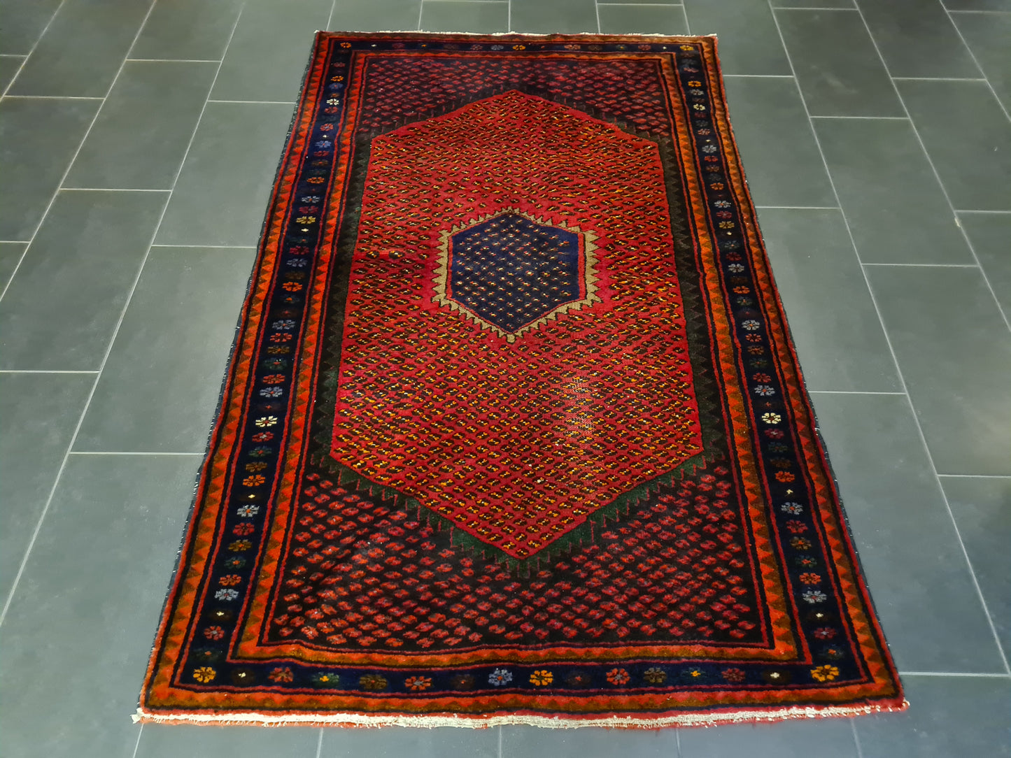 Perserteppich Orientteppich Handgeknüpfter Teppich Malaya antik 210x130cm