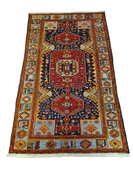 Perserteppich Orientteppich Handgeknüpfter Teppich Hamedan antik 218x130cm