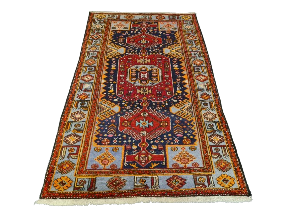 Perserteppich Orientteppich Handgeknüpfter Teppich Hamedan antik 218x130cm