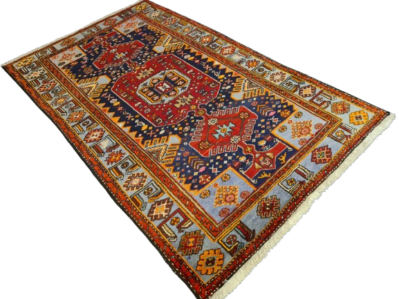 Perserteppich Orientteppich Handgeknüpfter Teppich Hamedan antik 218x130cm