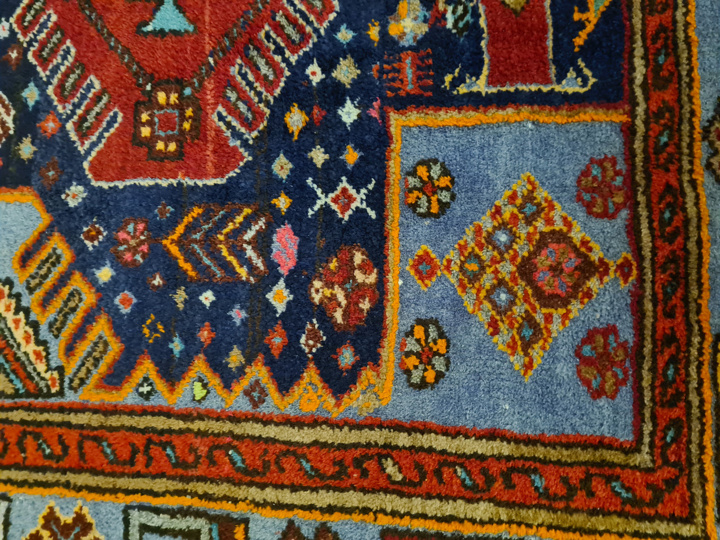 Perserteppich Orientteppich Handgeknüpfter Teppich Hamedan antik 218x130cm