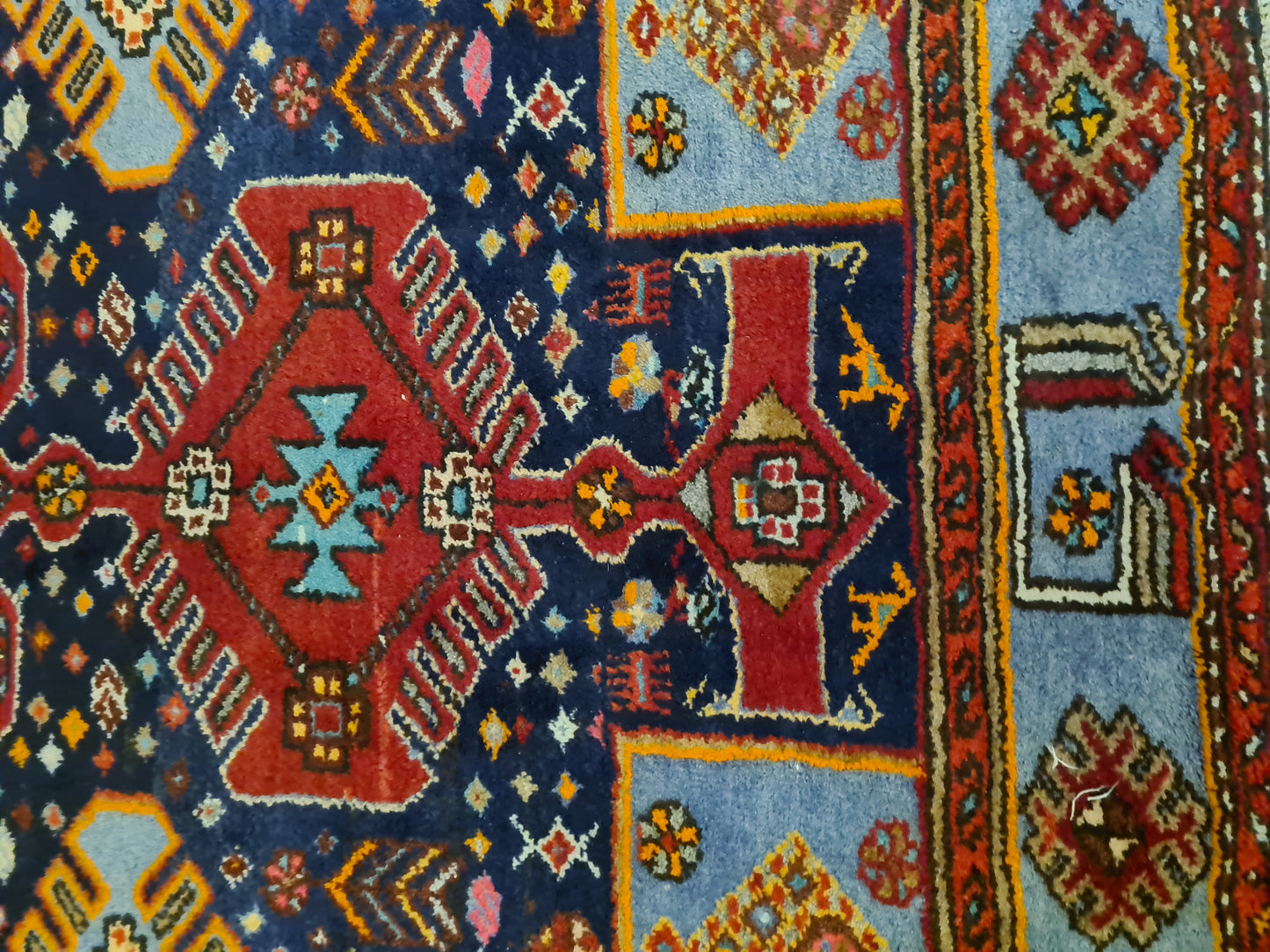 Perserteppich Orientteppich Handgeknüpfter Teppich Hamedan antik 218x130cm