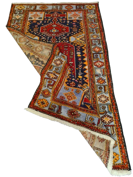 Perserteppich Orientteppich Handgeknüpfter Teppich Hamedan antik 218x130cm