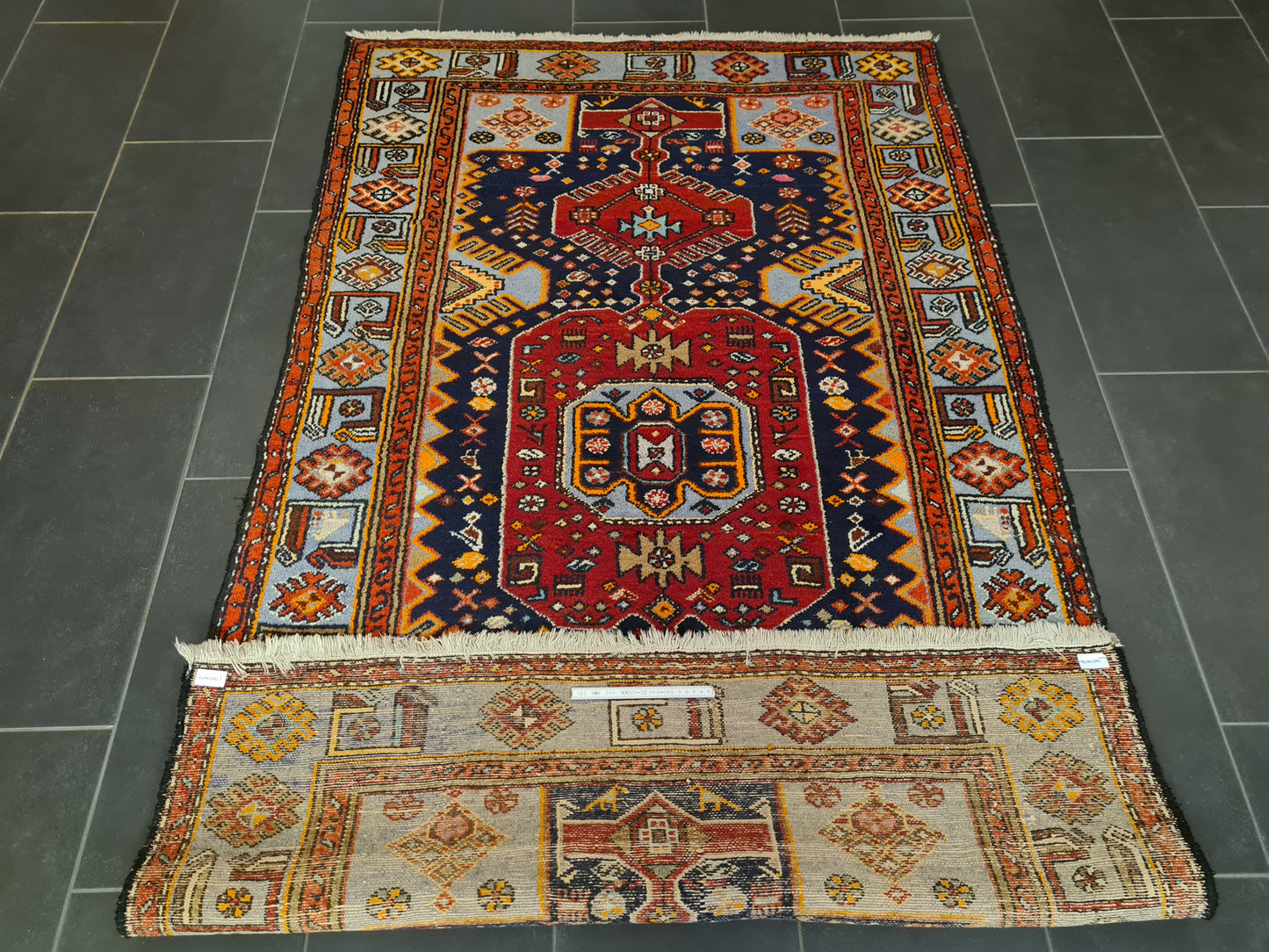 Perserteppich Orientteppich Handgeknüpfter Teppich Hamedan antik 218x130cm