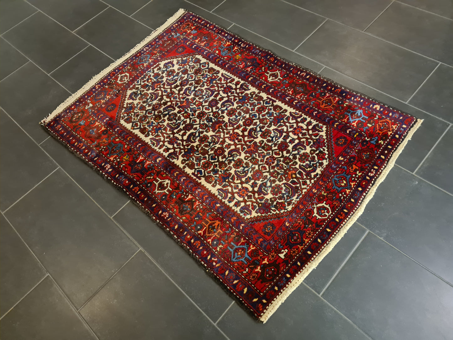 Perserteppich Orientteppich Handgeknüpfter Teppich Malaya antik 147x103cm