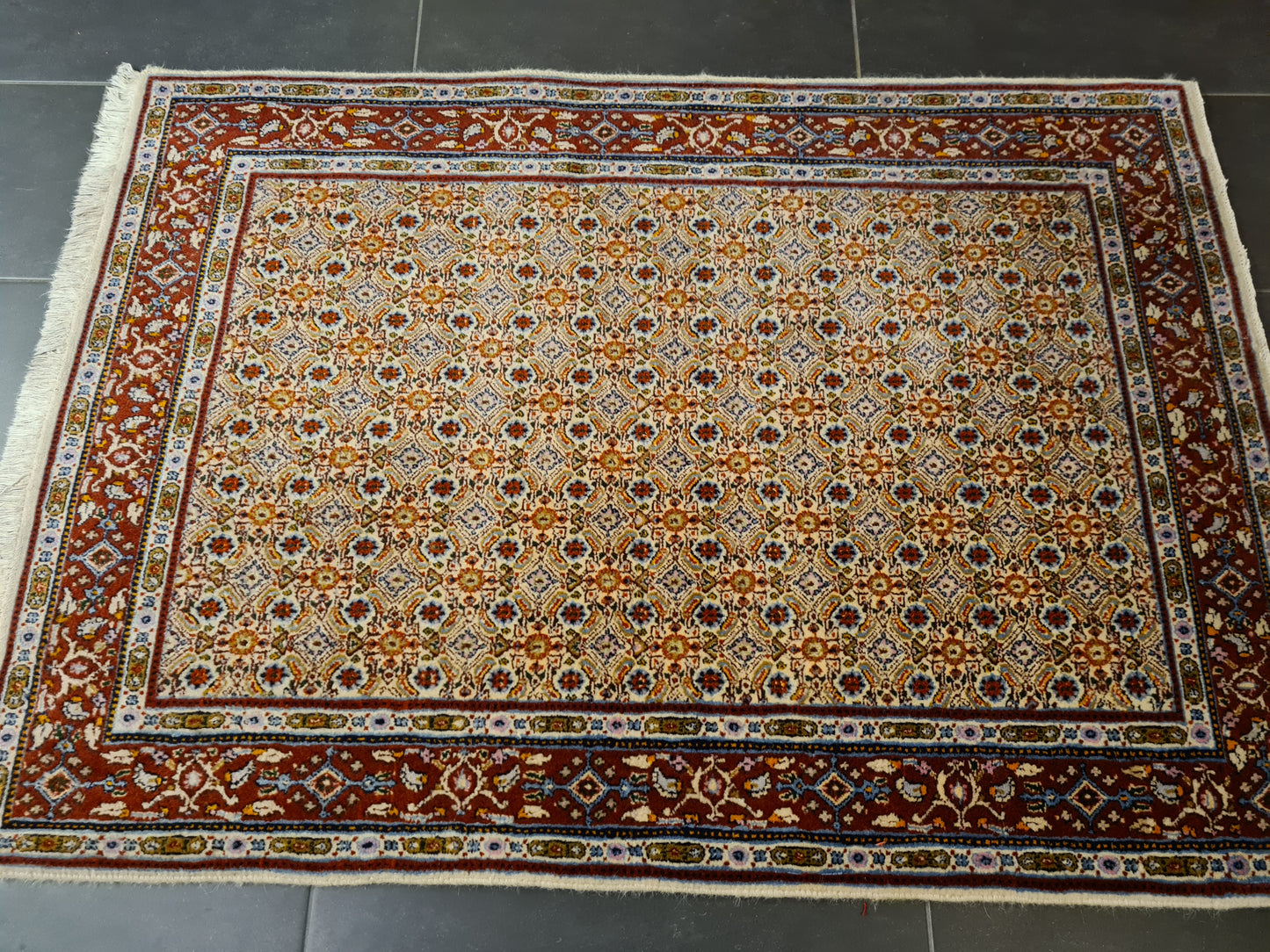 Perserteppich Orientteppich Handgeknüpfter Teppich Moud fein 140x100cm