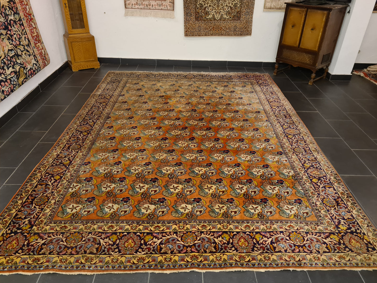 Perserteppich Orientteppich Handgeknüpfter Teppich Bidjar Meisterwerk 345x255cm