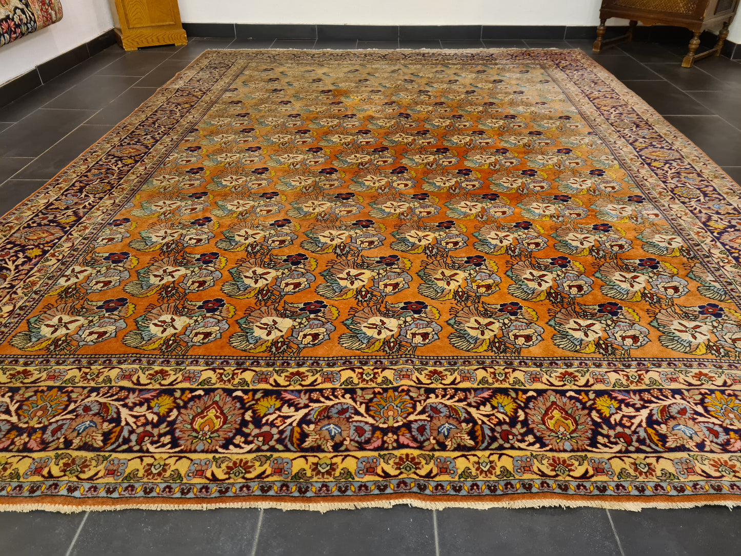 Perserteppich Orientteppich Handgeknüpfter Teppich Bidjar Meisterwerk 345x255cm