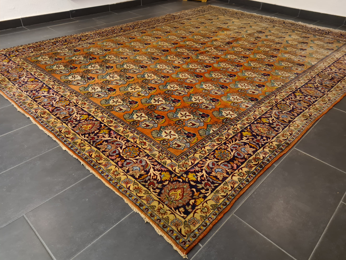 Perserteppich Orientteppich Handgeknüpfter Teppich Bidjar Meisterwerk 345x255cm