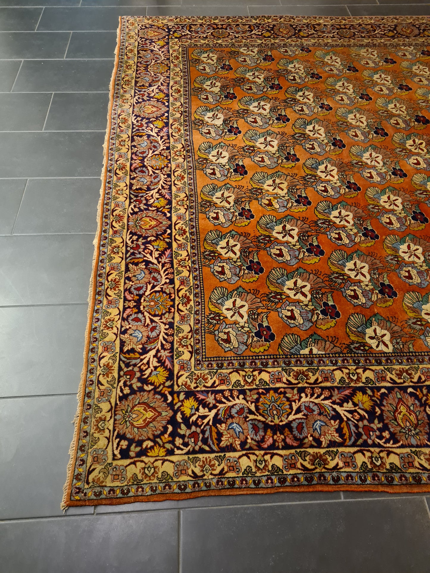 Perserteppich Orientteppich Handgeknüpfter Teppich Bidjar Meisterwerk 345x255cm