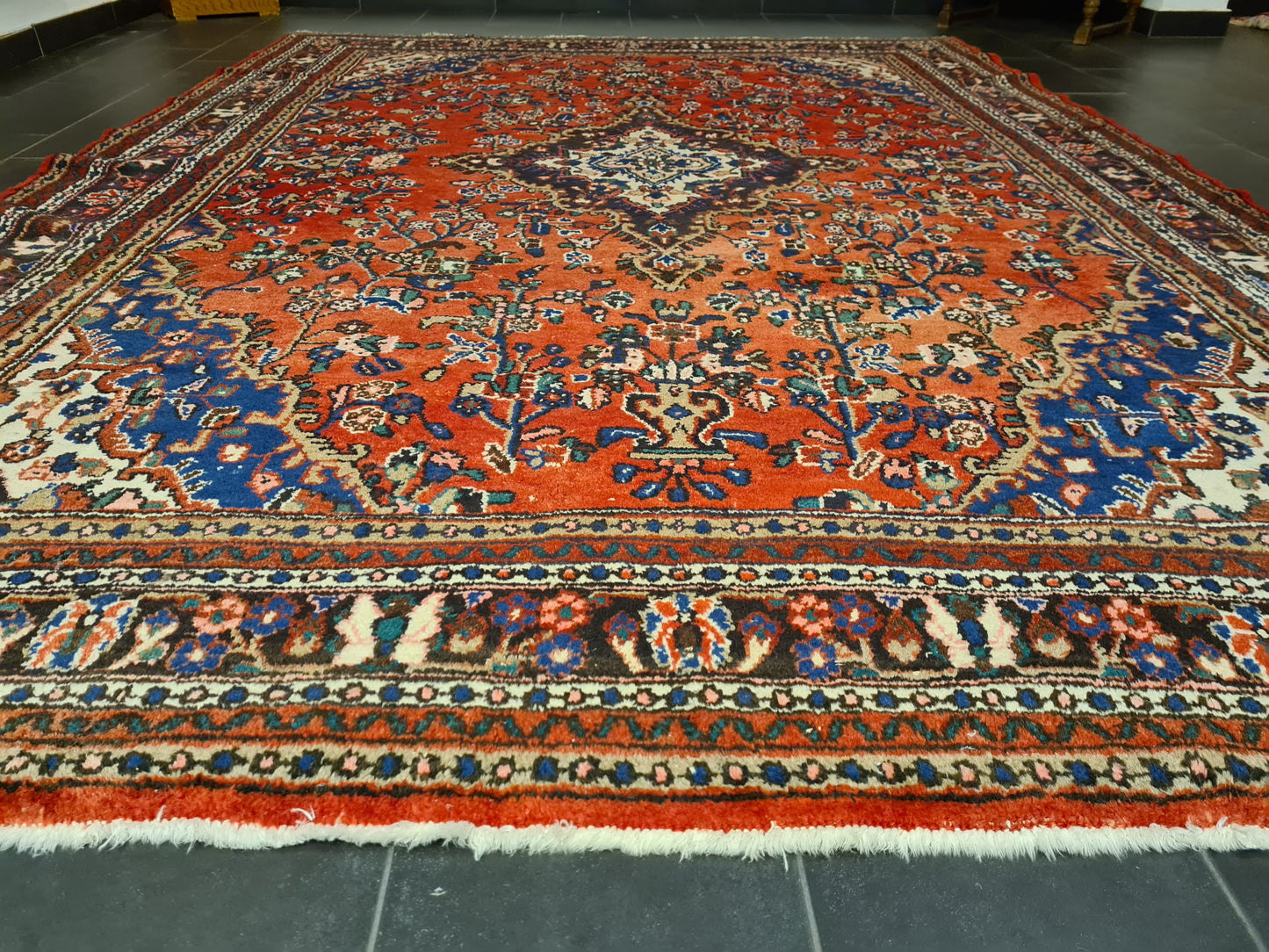 Perserteppich Orientteppich Handgeknüpfter Teppich Sarough Hamedan 370x260cm