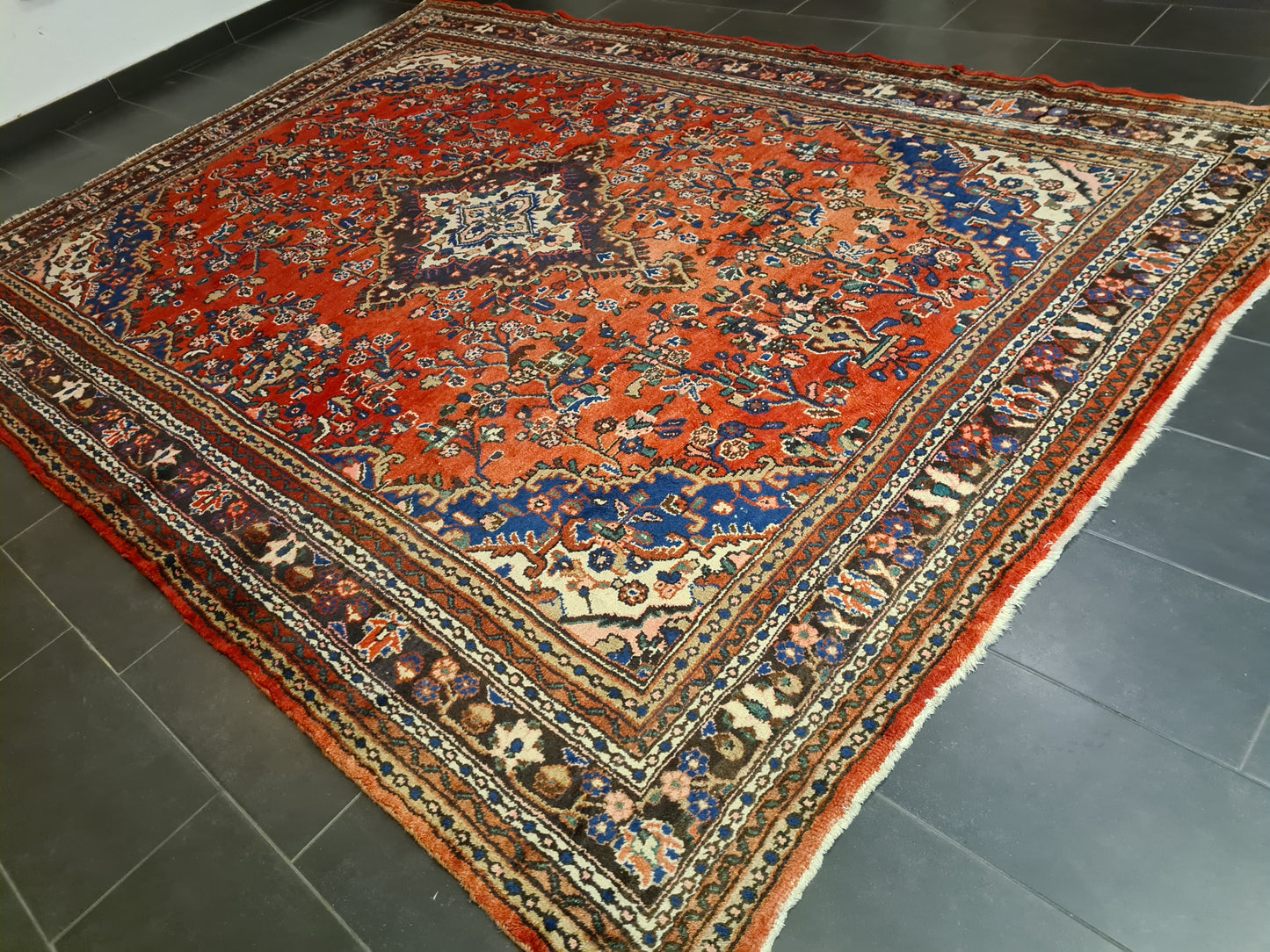 Perserteppich Orientteppich Handgeknüpfter Teppich Sarough Hamedan 370x260cm