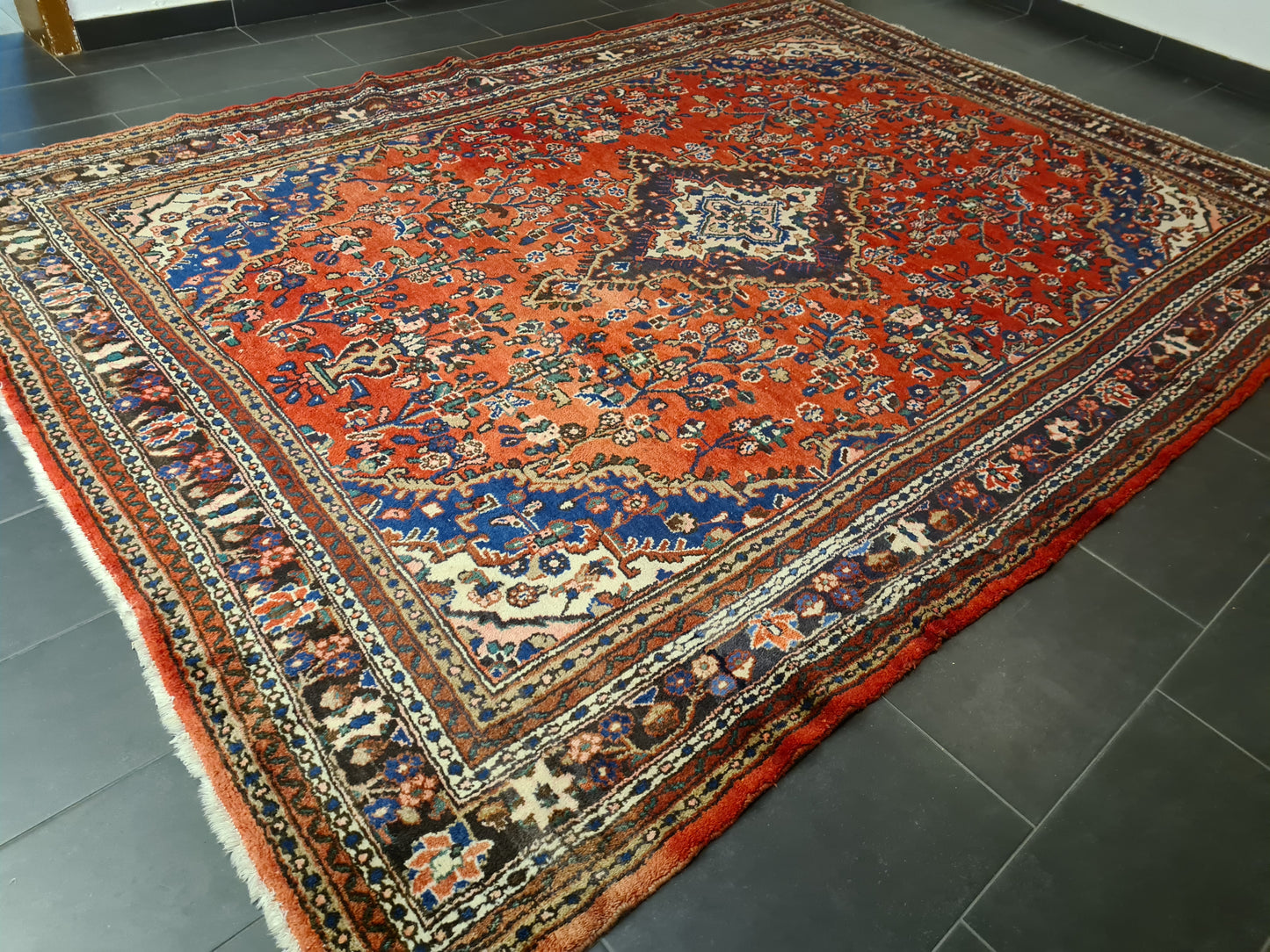 Perserteppich Orientteppich Handgeknüpfter Teppich Sarough Hamedan 370x260cm