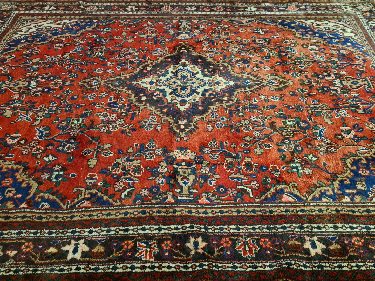 Perserteppich Orientteppich Handgeknüpfter Teppich Sarough Hamedan 370x260cm