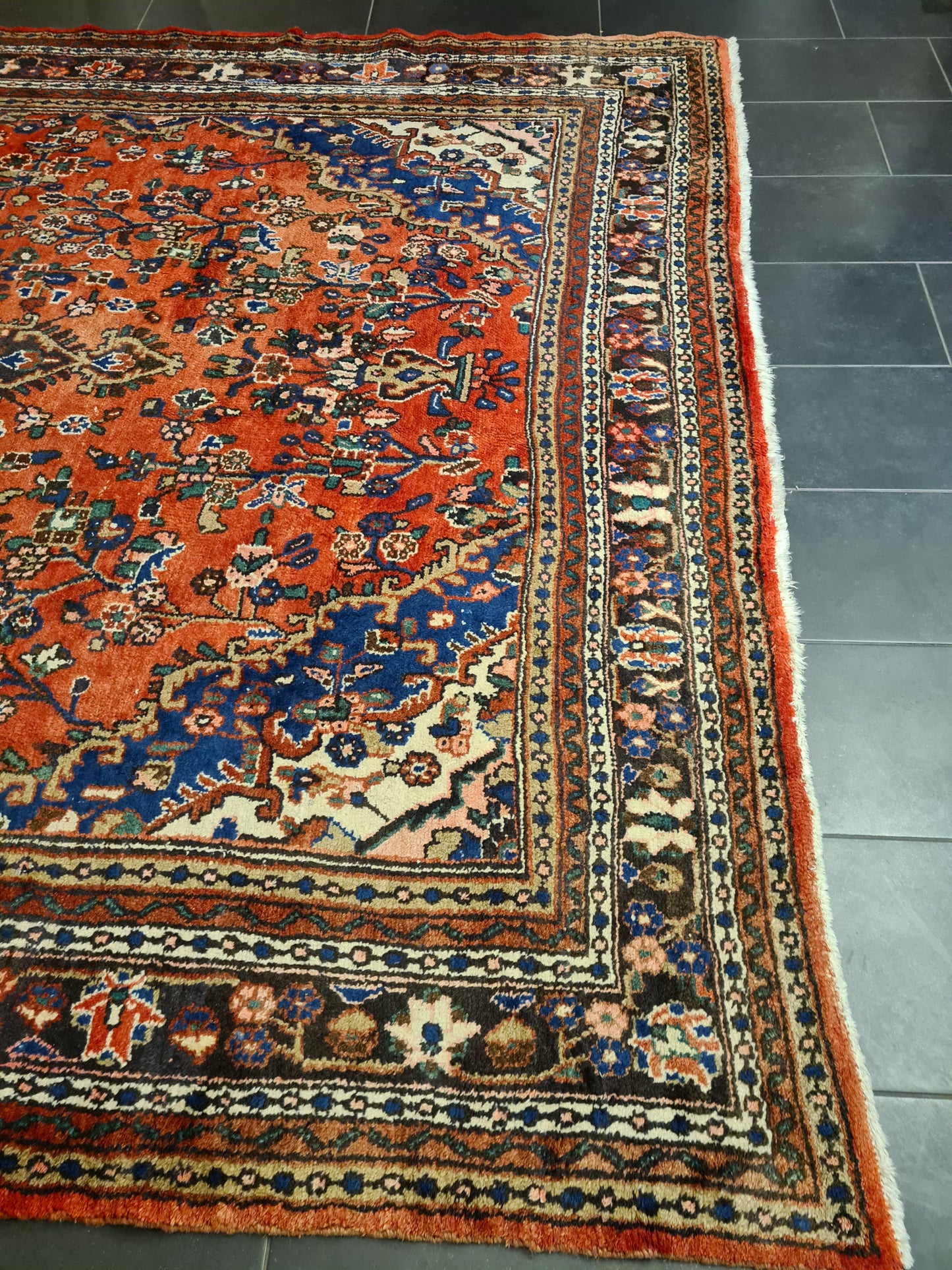 Perserteppich Orientteppich Handgeknüpfter Teppich Sarough Hamedan 370x260cm