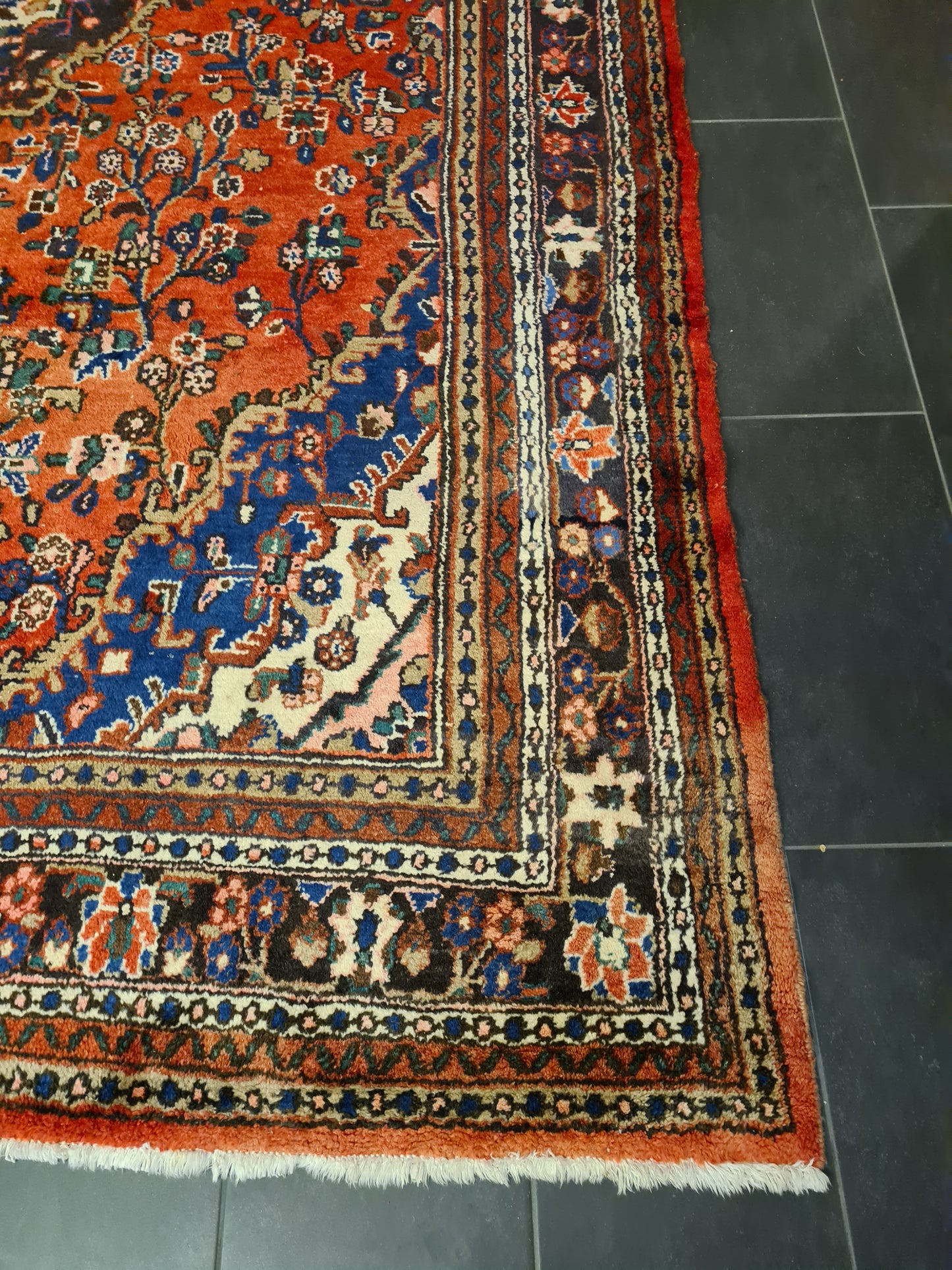 Perserteppich Orientteppich Handgeknüpfter Teppich Sarough Hamedan 370x260cm